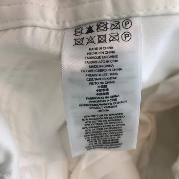 Michael Michael Kors white pants w decorative gold & brown half belt dry cleaned - Picture 10 of 13